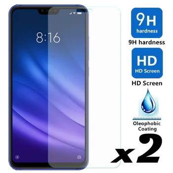 2 x Grūdintas Stiklas Ekrano apsaugos Xiaomi Mi8 Lite Sprogimų Anti Nulio Burbulas Nemokamai Filmus Xiaomi Mi 8 Lite 2018