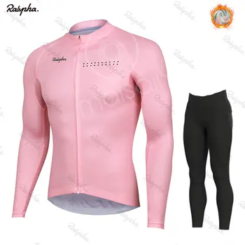 2020Raphaful dviračių žiemos drabužių moterims ilgomis rankovėmis dviračių drabužių rinkinys suknelė Ponios dviračių jersey, kombinezonai su antkrūtiniais nustatyti dėvėti MTB mallot kostiumas