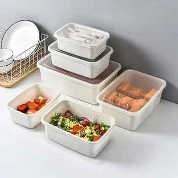 3PCS Virtuvės Maisto produktų Laikymo Dėžės Su Dangčiu Šaldytuvas Išsaugojimas Lange Plastiko Vaisių, Daržovių Sandėliavimo Konteineriai