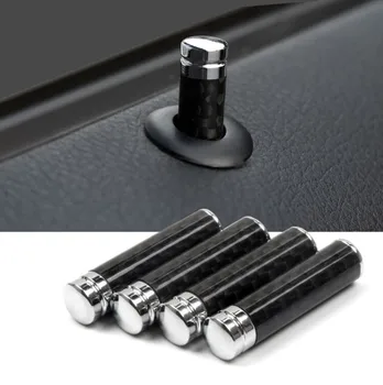 4X Anglies Pluošto Durų Užraktas Stick Pin Bžūp Automobilio Interjero Stiliaus Benz CLA GLA AMG C E S GLK CLK SLK Klasės AUTOMOBILIŲ Reikmenys