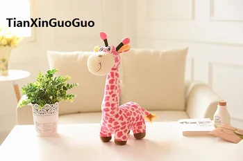 Apie 40cm mielas rožinis pliušinis žaislas žirafa minkštos lėlės gimtadienio dovana b2981