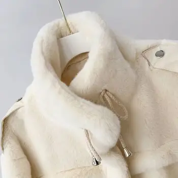 HStar Dirbtiniais Kailių Paltai 2020 M. Rudens Žiemos Moterų Atsitiktinis Šiltas Prarasti lady kietas kišenėje gatvės kailis moterų elegantiškas outwear