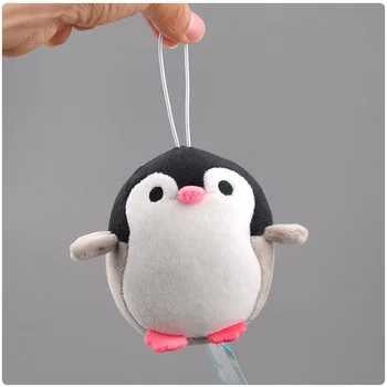 IVYYE 1PCS 10CM Riebalų Pingvinas Anime Pliušinis Lėlės Key Chain Purus Lėlės paketų prižiūrėtojų raktinę Keychain Raktų pakabukas Pakabukas Unisex Dovanos NAUJAS