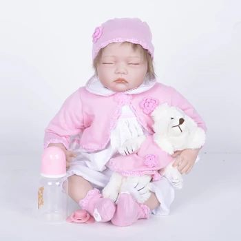 Mielas Reborn Baby Doll Minkšto Vinilo Audiniu Kūno Realus Miega Bebe Kūdikių Lėlės Vaikas, Gimtadienio Vaikų Dienos Dovana 22
