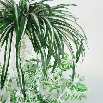 Naujas 65cm Dirbtinės gėlės, augalai Sienos Kabo Chlorophytum vazoninių žalieji augalai PVC Netikrą Modeliavimas gėlių kambarį dekoro