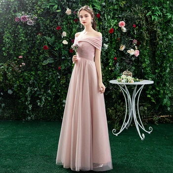 Nėriniai Rožinė Bridesmaid Dresses 2019 Ilgai, Plius Dydis Moterų, Ravėjimas Šalis Mergina Prom Dresses-Line Vestido da dama de honra