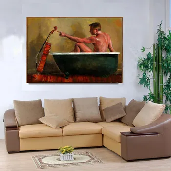 Rankomis dažyti Šiuolaikinės nude art sexy Berniukas naftos tapyba ant drobės meno ir plakato kraštovaizdžio paveikslų, sienų meninis dekoravimas nuotraukomis