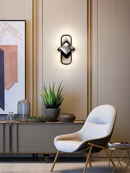 Šiaurės Paprastas Minimalistinis LED Sienos Lempos Šiuolaikinio Meno Dekoro Laiptų Fone Vonios kambarys Šviesos Rungtynių Miegamojo Lovos Kambarį Kavinė
