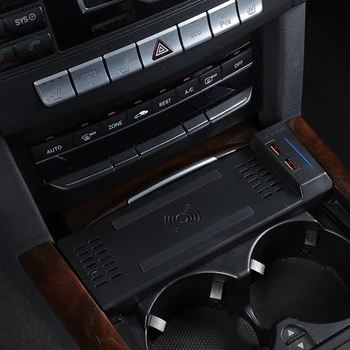 15W automobilių belaidis kroviklis QI telefono įkroviklis greitai, įkrovimo plokštė įkroviklis atveju reikmenys Mercedes Benz W212 E Klasės 2012-m.