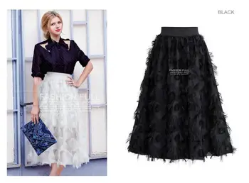 2018 m. pavasario ir vasaros naujų Europos ir Amerikos mados didelis swing sijonas blakstienos dekoruotas sijonas
