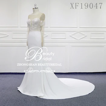 2020Beautybridal vestuvių suknelė pagal užsakymą pagaminti vestuvių weetheart nuo Peties grindų ilgis Vestido De Noiva XF19047