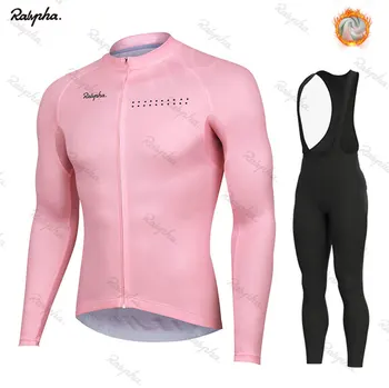 2020Raphaful dviračių žiemos drabužių moterims ilgomis rankovėmis dviračių drabužių rinkinys suknelė Ponios dviračių jersey, kombinezonai su antkrūtiniais nustatyti dėvėti MTB mallot kostiumas