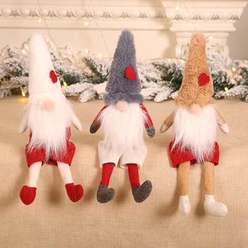 37x10cm Animacinių filmų Berniukas, Mergaitė, Kalėdų Santa Lėlės švedijos Gnome Žaislas Naujųjų Metų Šaliai Stalo Dekoro Kalėdų Eglutės Papuošalų Pakabučiai