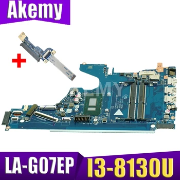 AKemy HP 15-DA Nešiojamas Plokštė I3-8130u CPU 2.2 ghz L20374-001 L20374-601 EPK50 LA-G07EP DDR4