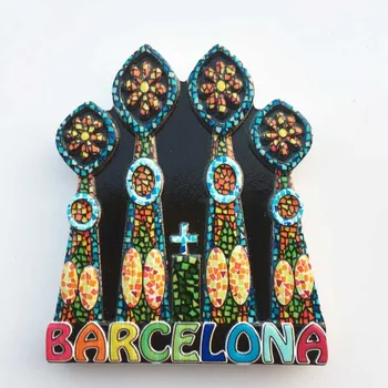 BABELEMI Suvenyrų Barselona Ispanija Sagrada Familia Katedra, Šaldytuvas, Magnetinis Lipdukas Šaldytuvas Magnetas Namų Virtuvės Puošmena