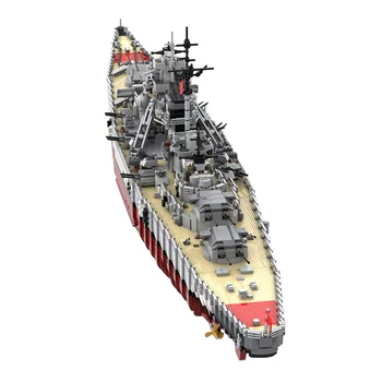 Buildmoc WW2 Karinės Bismarkas Karo laivų Serijos Blokai Šarvuotis Modelis WW2 Kariuomenės Kareivio Ginklas Žaislai