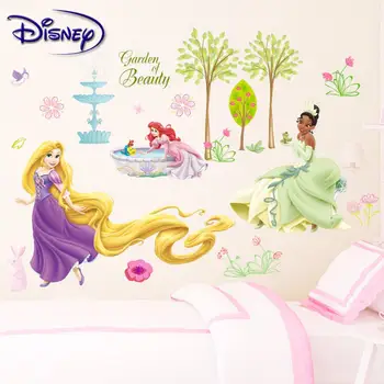 Disney Princesė serijos lipdukų Vaikų kambarys, vaikų darželis, dekoratyviniai lipdukai animacinių filmų dekoratyviniai lipdukai