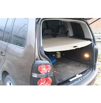 Galinės bagažo skyriaus Dangtis Security Shield Volkswagen VW TOURAN 2006-Aukštos Qualit Auto Reikmenys Juoda Smėlio Pilka