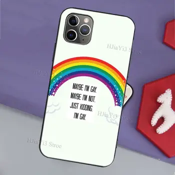 Gėjų, Lesbiečių LGBT Vaivorykštės Atveju iPhone 11 12 Pro Max mini SE 2020 6S 8 7 Plus X XR XS Max Galinio Dangtelio Korpuso
