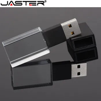 JASTER Kristalų usb 3D spausdinimo pen ratai logotipą 10vnt nemokamai 4GB 8GB 16GB 32GB 64GB usb flash drive, skaidraus stiklo