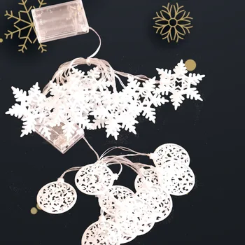 Kalėdų String Žiburiai Kalėdų Eglutės Puošyba, Snaigės LED String Šviesos Kalėdos Nauji Metai Namuose Šalis Dekoro Šviesos