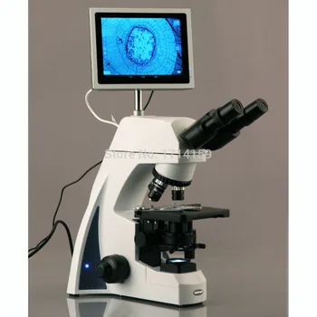 Mokymo Mokymo-AmScope Prekių 40X-1000X Infinity mokslinių Tyrimų xCompound Mikroskopu w/ Built-in 1.3 MP Kamera ir Ekranas