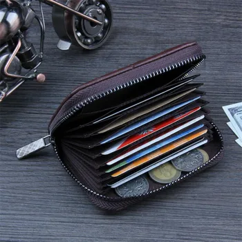 Naujas verslo piniginės sankabos moneta kišenėje, rankinėje atsitiktinis užtrauktuku piniginės didelės talpos multi-card tiek aukštos kokybės 
