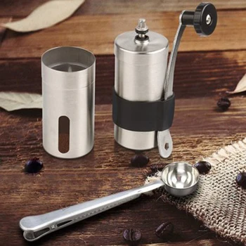 Naujas vertus kavos malūnėlis silikono, nerūdijančio plieno, Reguliuojamas Kavos Pupelių Malimo Su Gumos Kilpa, Žiedą, Lengva Valyti Virtuvės Įrankiai