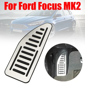 Nerūdijančio Plieno Footplate Pėdos Poilsio Padengti Automobilio Pedalas, skirtas Ford Focus MK2 2 Kuga Pabėgti Pėsčiomis Poilsio Padengti Trinkelėmis Pedalai Automobilių Reikmenys