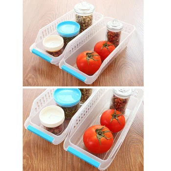Permatomas šaldytuvas maisto stalčių tipo, šiukšlių laikymo dėžutė Saugojimo krepšys vonios apdailos talpinimo (spalva atsitiktine tvarka)