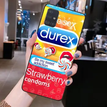 Seksualus prezervatyvas markės Durex dėžutės Telefono dėklas Samsung S20 plus Ultra S6 S7 krašto S8 S9 plus S10 5G lite 2020 m.
