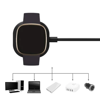Įkrovimo Dokas -Fitbit Versa3/Prasme Smart Žiūrėti Įkroviklis Bazinės Stoties Kabelis Skelbimą
