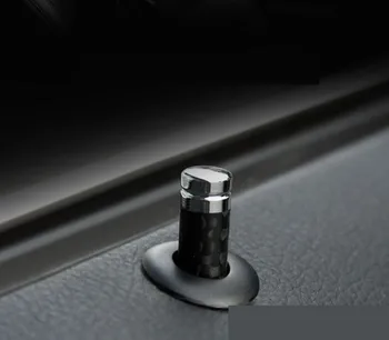 4X Anglies Pluošto Durų Užraktas Stick Pin Bžūp Automobilio Interjero Stiliaus Benz CLA GLA AMG C E S GLK CLK SLK Klasės AUTOMOBILIŲ Reikmenys