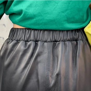 Ponios Nekilnojamojo Kelnės Moterims, natūralios Odos Prarasti Haremo Kelnės Streetwear korėjos Moterų Kokybės Avikailio Plius Dydis 4XL